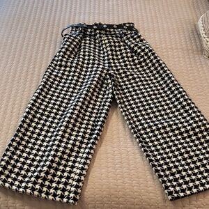 Black and White Houndstooth Pants